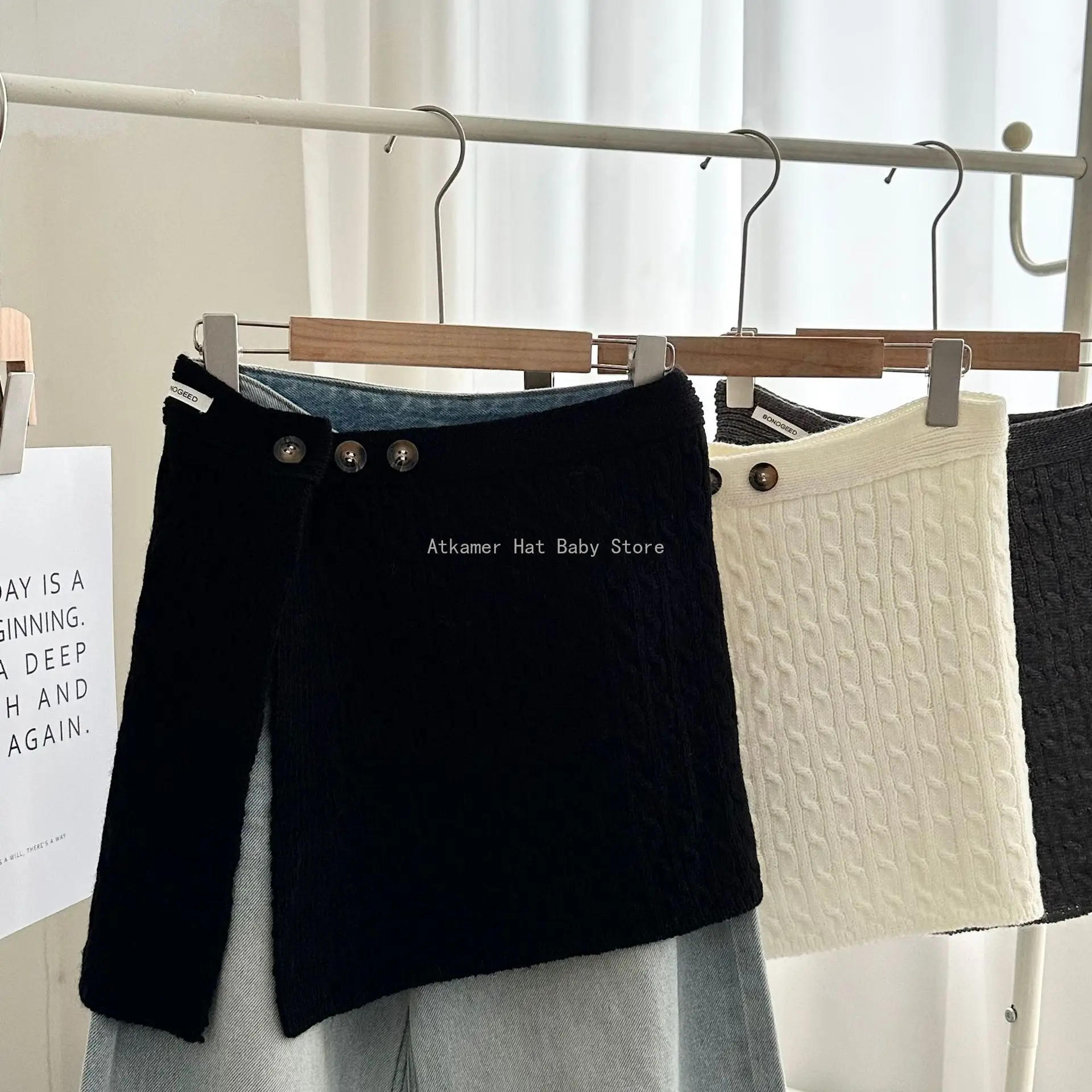 

Корейская вязаная шаль, занавеска для пердежа, внешняя одежда, модная юбка на талии, занавеска из шерсти, камзол, юбка на половину тела, обертывание вокруг груди, носить