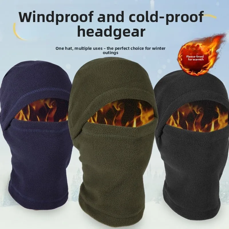 Winter Cycling Balaclava Windproof Cold Proof Face Mask Anti Fog Goggles Motorcycle Skiing Outdoor Thermal Thickened Neck Warmer