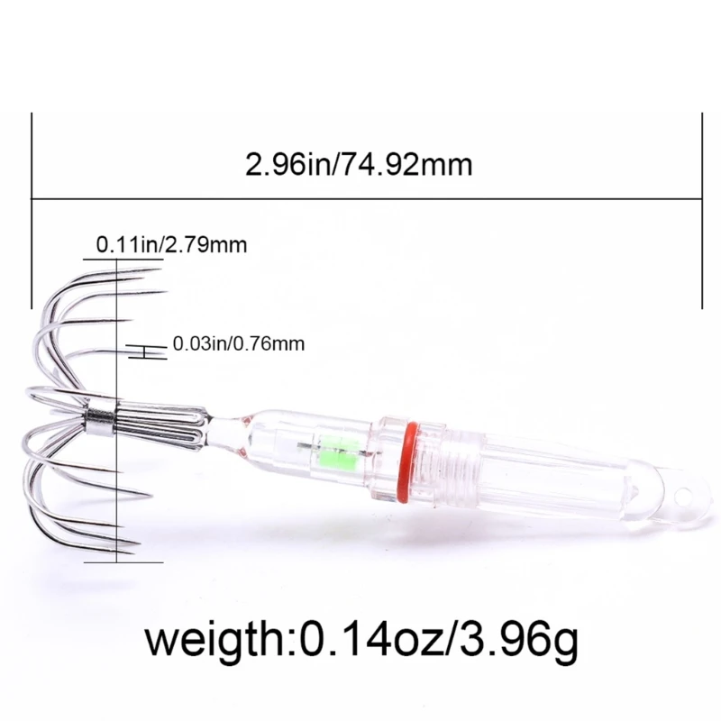 

Bright LED Fishing Baits Compacts Portables Structure Fishing Hook For Cuttlefishes Eight Hook