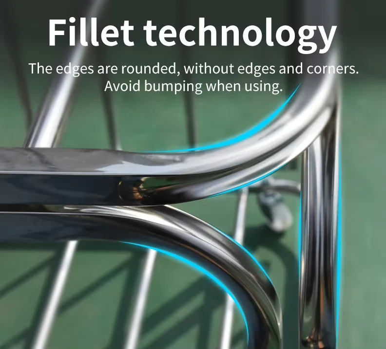 กรงบาสเก็ตบอลสแตนเลสแบบพับได้ รถเข็นเก็บอุปกรณ์กีฬากลางแจ้งสำหรับบาสเก็ตบอล ฟุตบอล วอลเลย์บอล