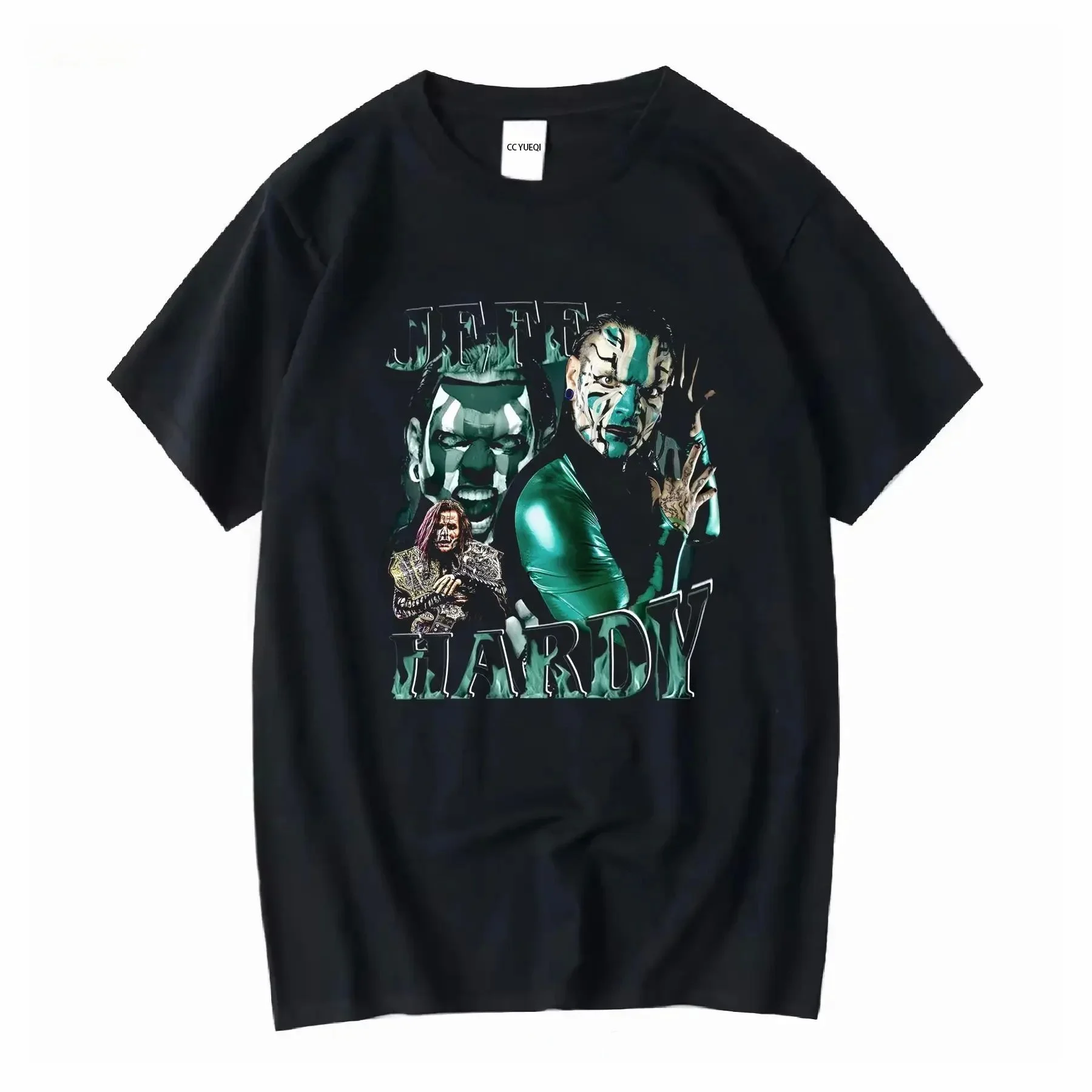 Jeff Hardy Poster Family Men's T-Shirt Customizable Hand-Painted Design Available in All Sizes for Personalized Style