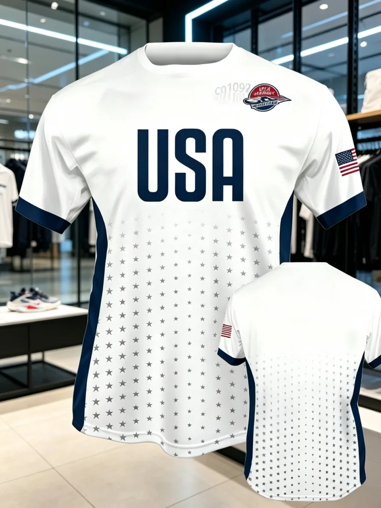 New Summer Men's Women Ultimate American Frisbee USA Sports Jersey Short Sleeve T-shirt Casual Breathable Tops Family Kids Tees