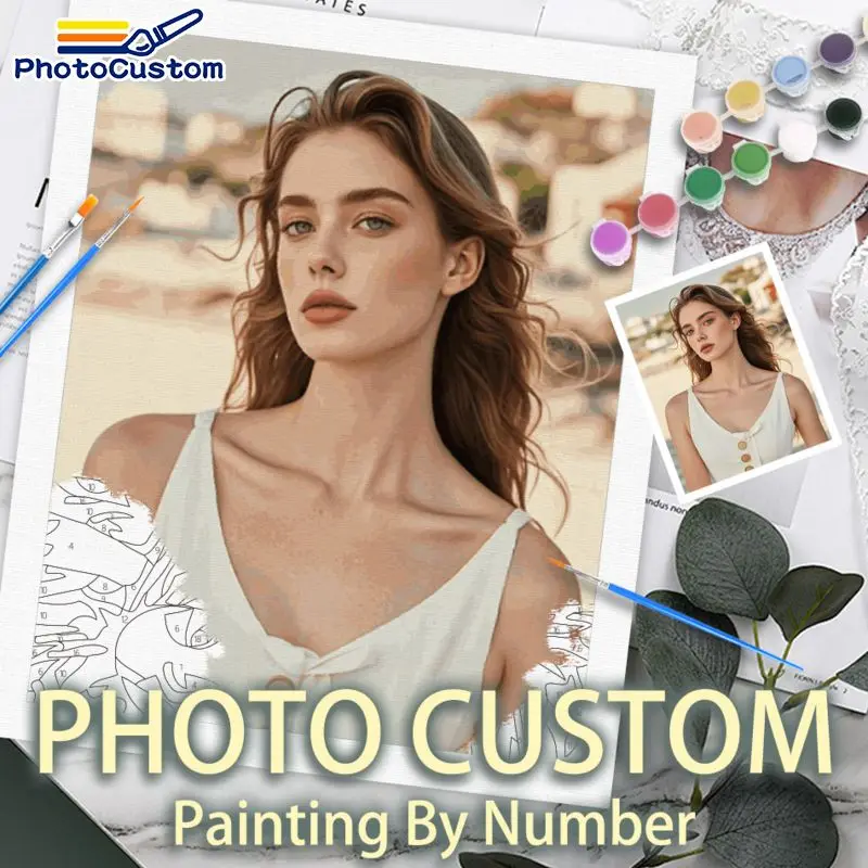 

Картина по номерам на заказ: фото на холсте, ручная роспись, уникальный подарок, индивидуальные фотографии для питомцев