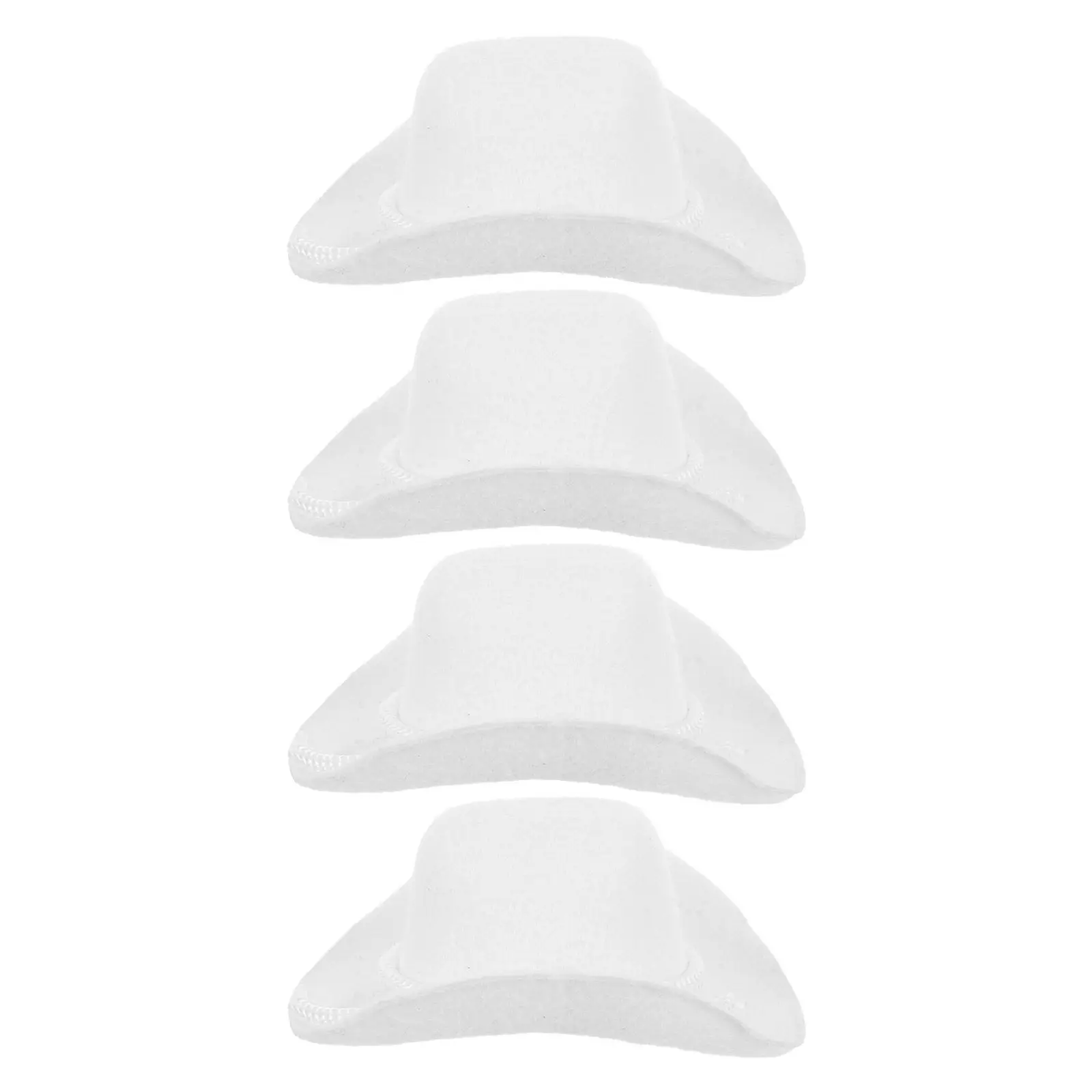 

Набор из 4 миниатюрных ковбойских шляпок с флокированным покрытием для поделок, декора кукольных домиков, миниатюрных ковбойских украшений