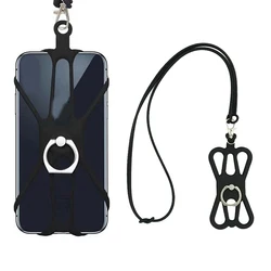 Cell Phone Lanyards With Adjustable Neck Strap Universal Neck Phone Holder For IPhone, Galaxy And Most Smartphones,Black
