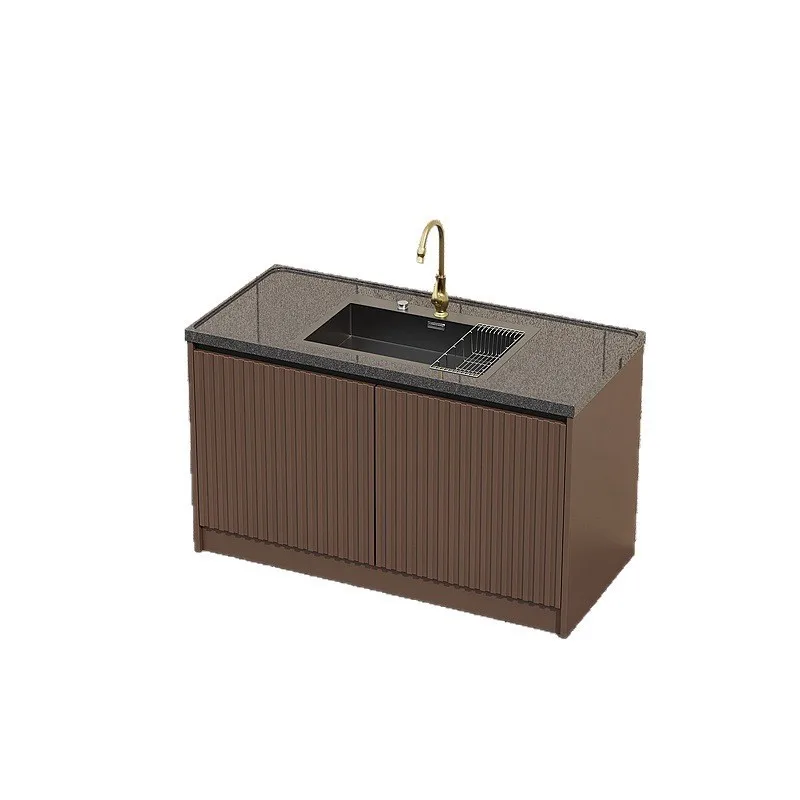 

Умывальник для уличного двора, садовая каменная консоль, раковина, кухонный верстак, встроенный шкаф из алюминиевого сплава