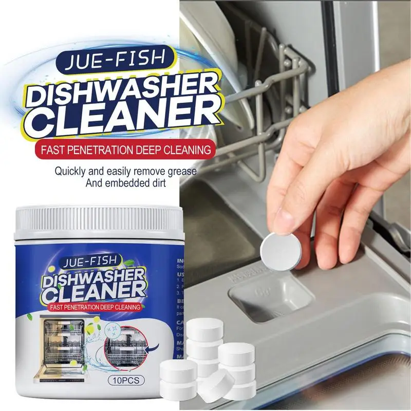 Deep Cleaning Tablets Dishwasher Cleaner Strong Oil Stain Removal Descaling Detergent Kitchen Dishwasher Cleaning Supplies