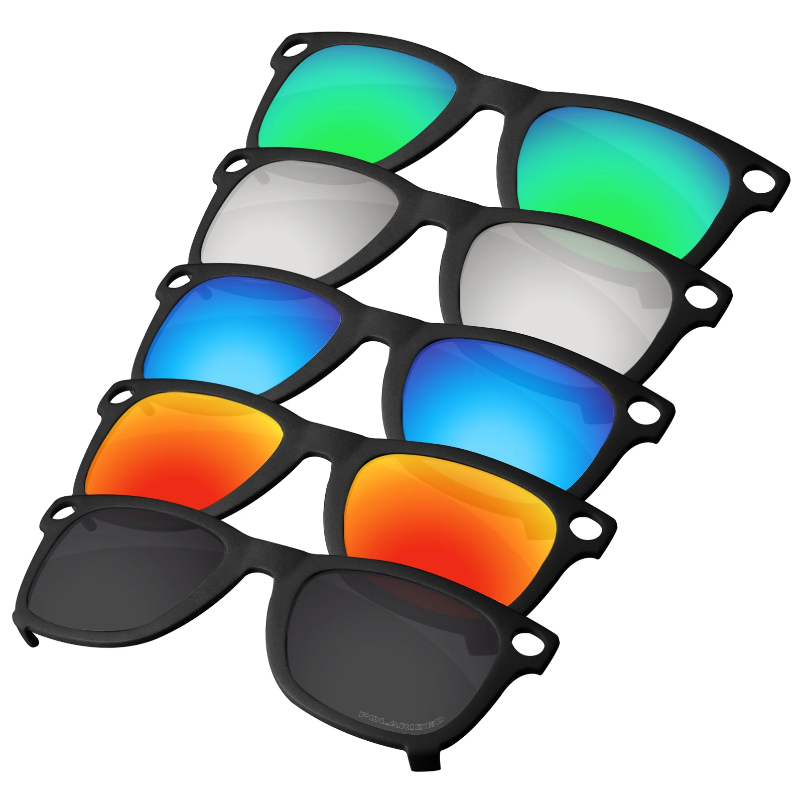 ELuxonsight Gafas de sol polarizadas con clip, color negro, para Ray-Ban Meta Wayfarer RW4008 53 mm y Gen 2 RW4012 Large 53-22