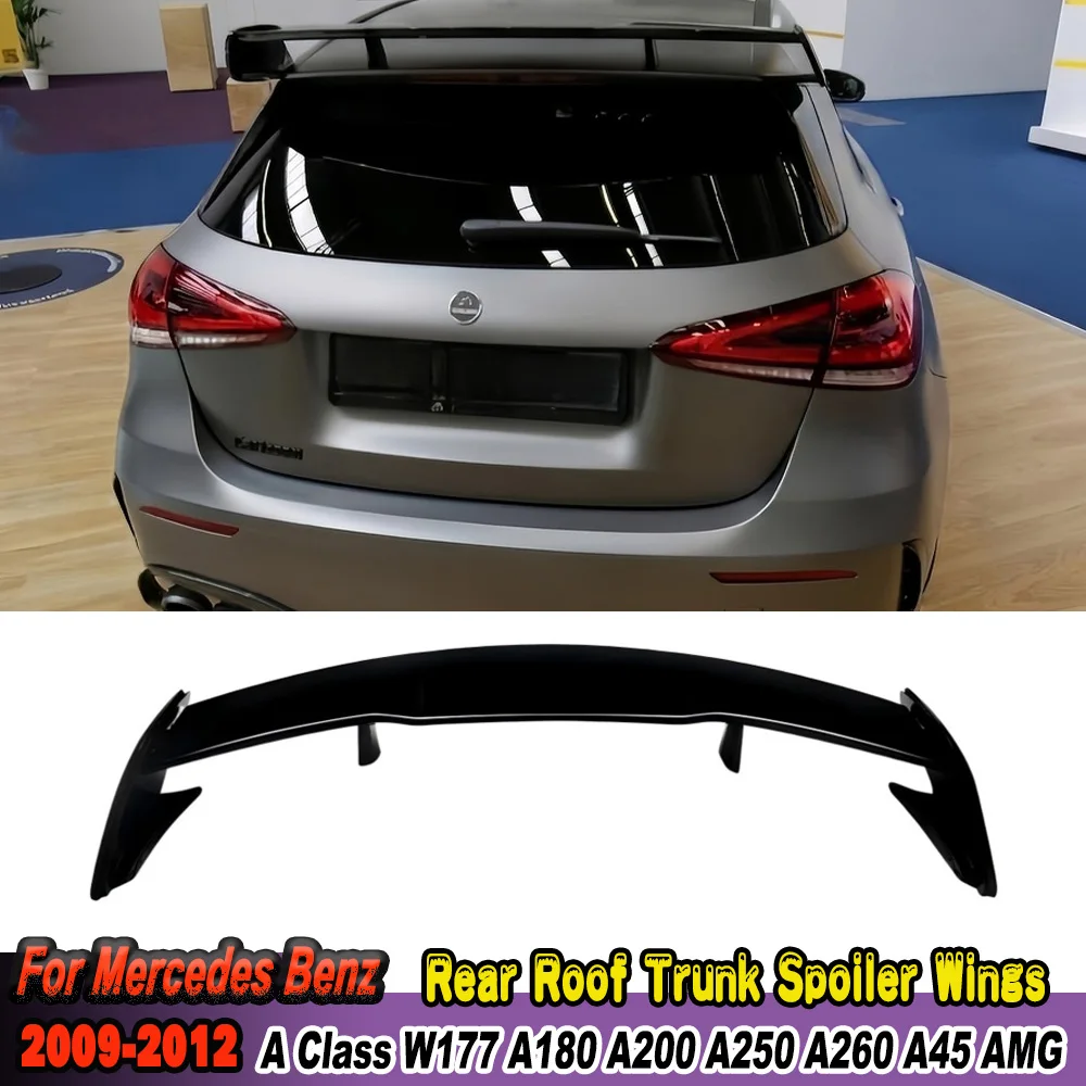 For Mercedes Benz A Class W177 Hatchback 2019-2022 A180 A200 A220 A250 A260 A45 AMG Spoiler Rear Roof Trunk Spoiler Tail Wing