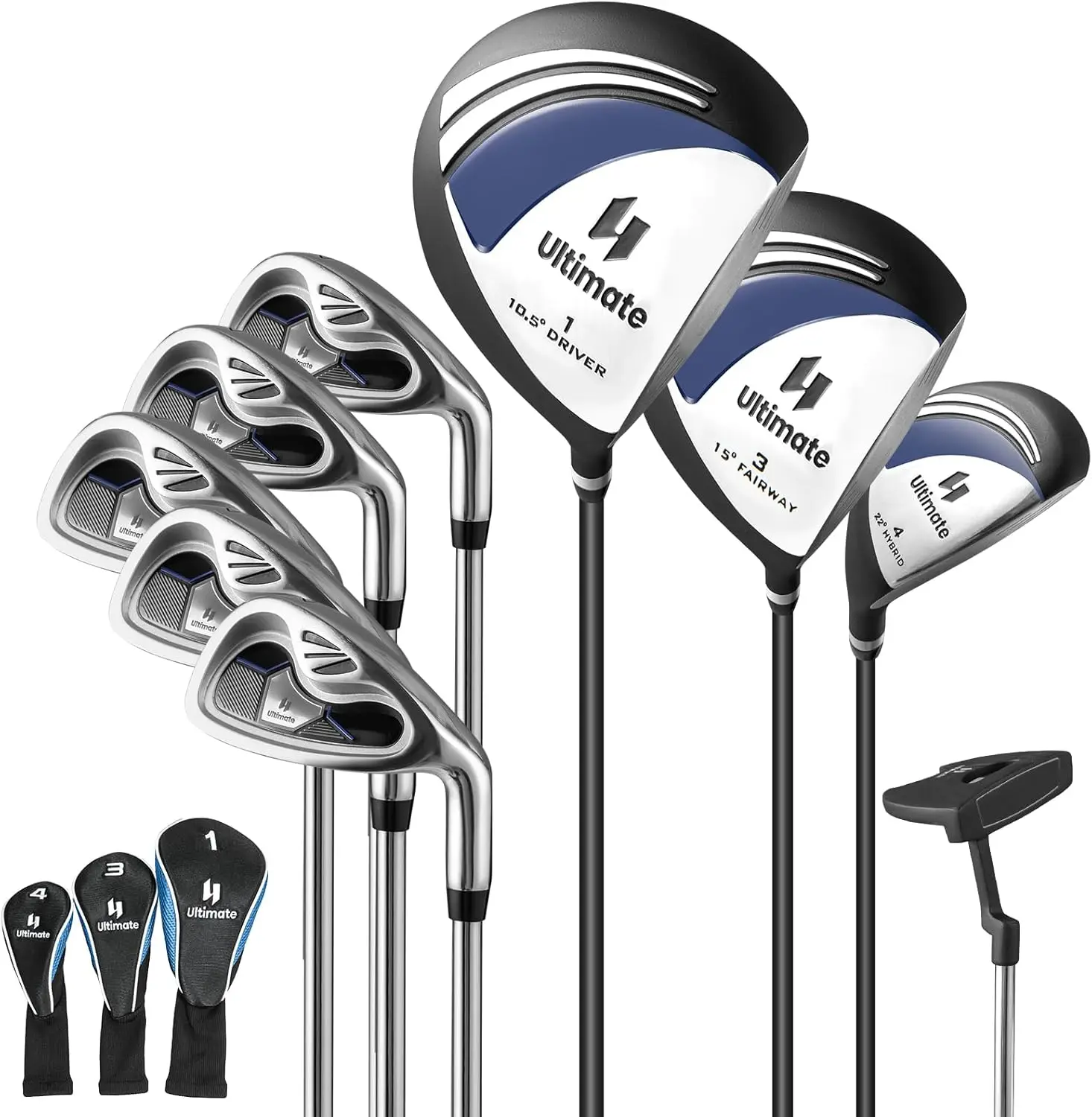 Complete Golf Club Set for Men,Putter, Head Covers, Suitable for Men Right Handed