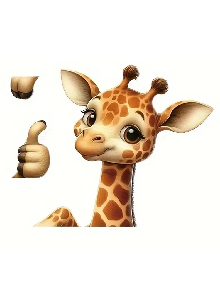 MT1233 # Adorable autocollant girafe pour Switch - Facile à appliquer, idéal pour la décoration de la chambre, du salon et de la salle de bain