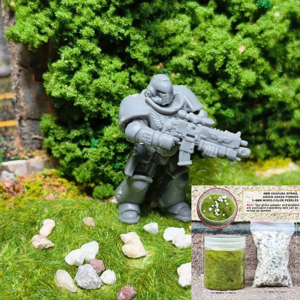 Kit de base em miniatura, grama estática e cascalho, terreno, modelagem de paisagem, figuras de layout de mesa, campos de batalha, fornecimento de dioramas