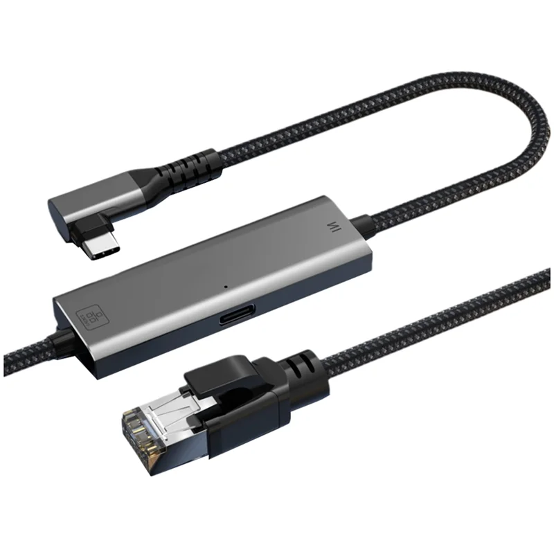 

Лучший выбор Type-C к RJ45 Gigabit Ethernet-адаптеру 1000 Мбит/с 90-градусная прямоугольная сетевая карта 1000 Мбит/с Ethernet-конвертер 3 метео