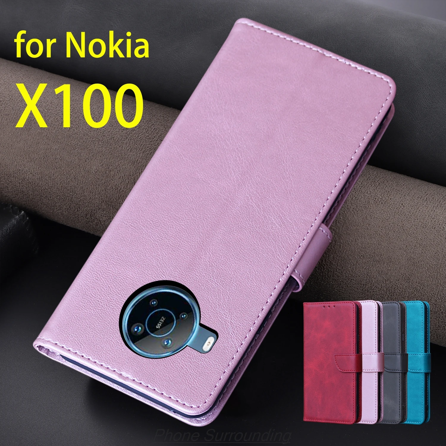 Wallet Flip Cover Pu Leather Case for Nokia X100 Card Holder Phone Bags Protective Holster Capa Fundas Coque