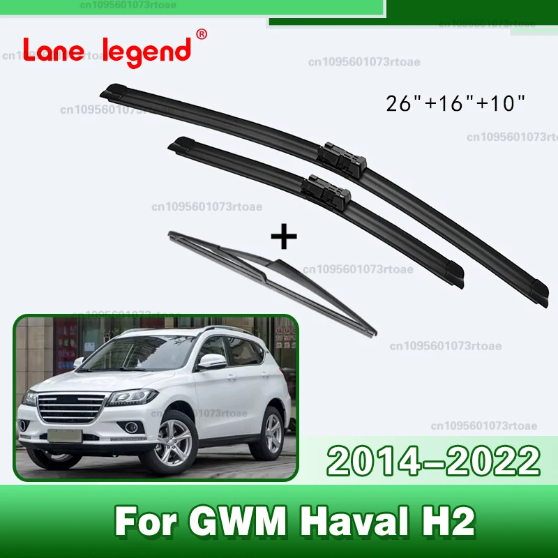 Front- und Heckscheibenwischerblätter 24" 16" 10" für GWM Haval H2 2014-2022 Auto-Wischerblätter Zubehör