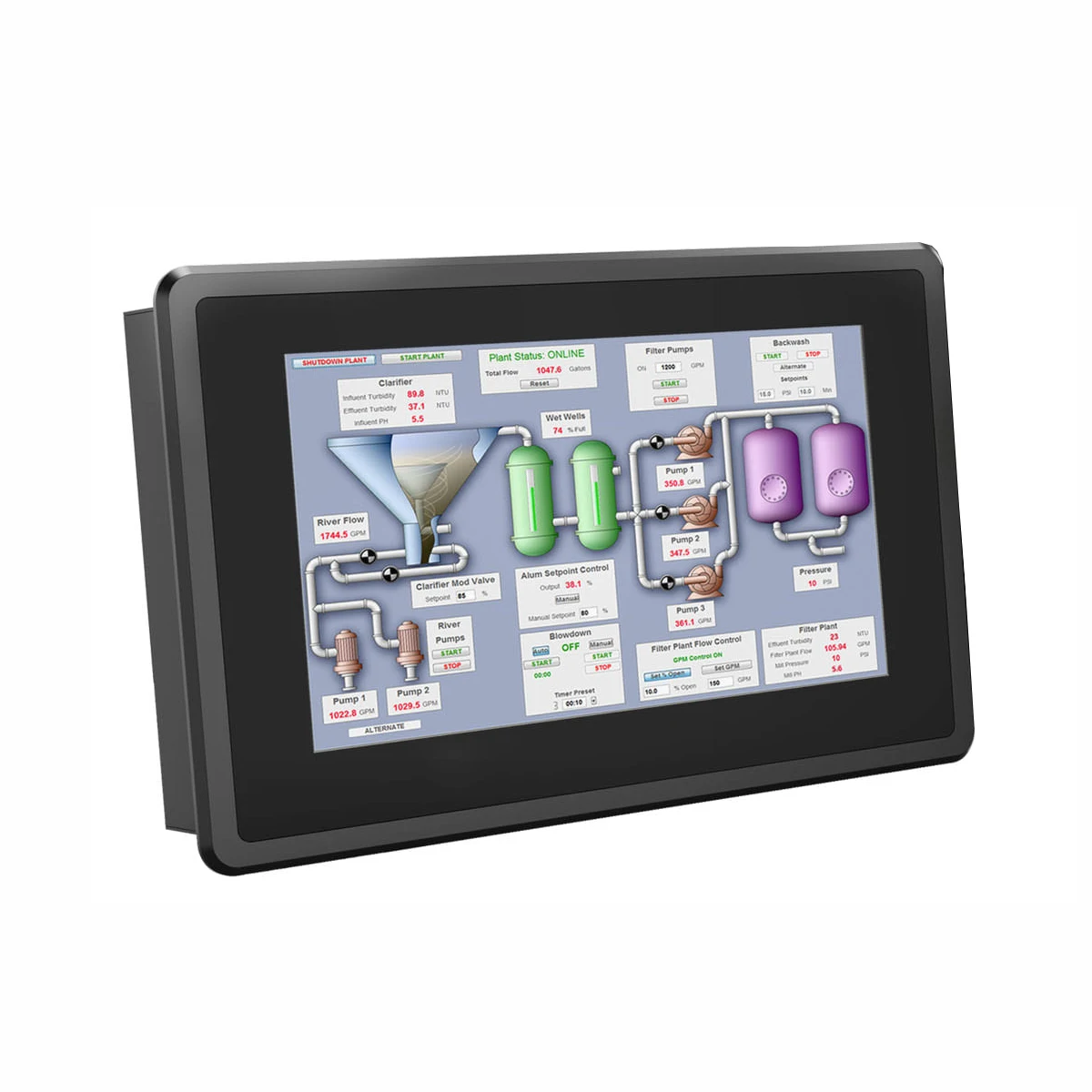 

Panel PC PC-703 X86 7 Inch High Brightness Touch J1900 Industrial Embedded Computer With RS232 VGA Output