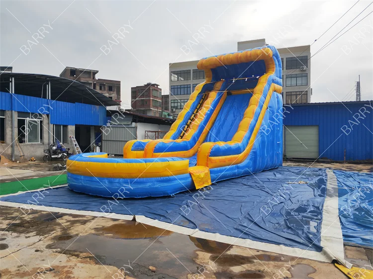حار بيع التجارية PVC الأزرق نفخ المياه الشريحة العملاقة ترتد منزل نفخ الشريحة للكبار #2