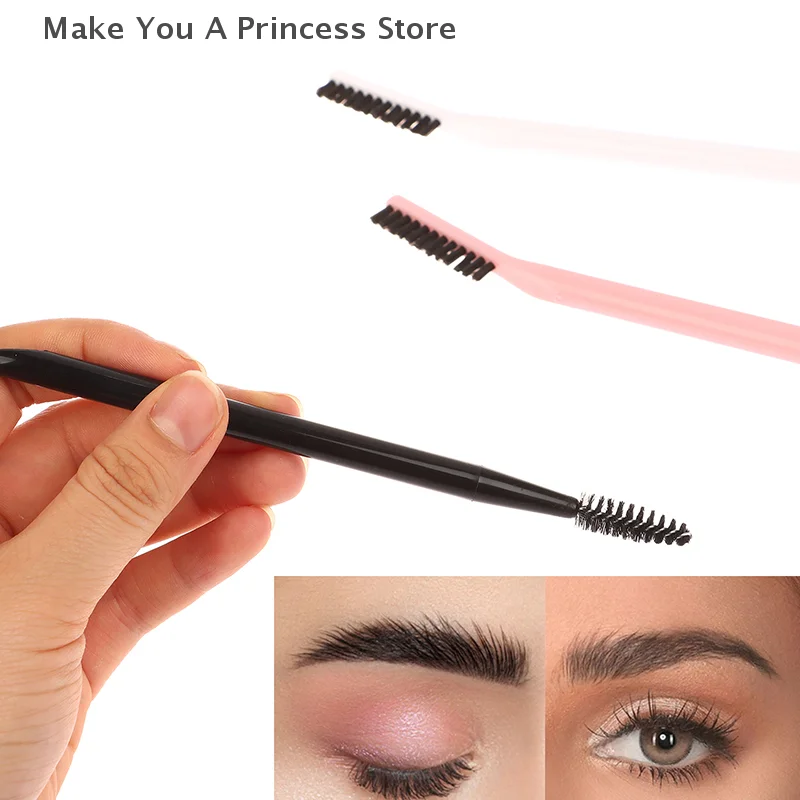 Brosse à sourcils à Double tête, peigne à cils, façonnant les cils, pour le toilettage des sourcils, outil de maquillage réutilisable