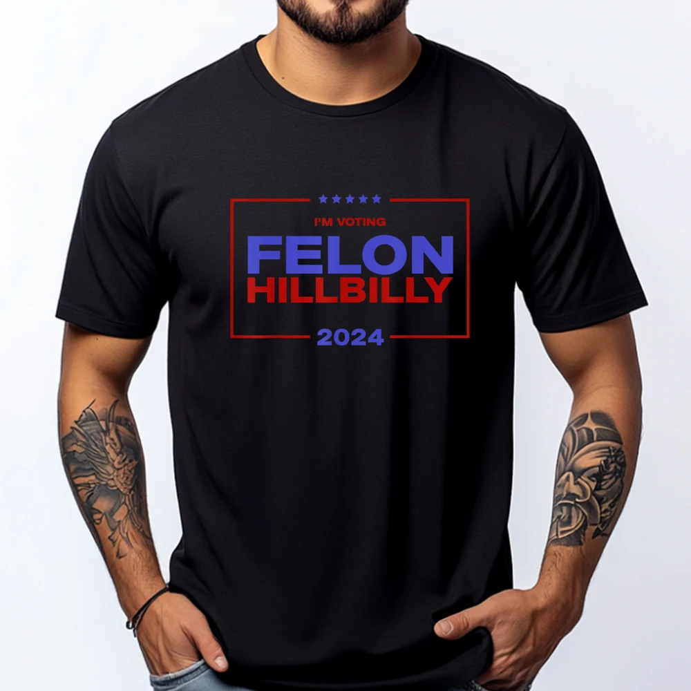 

Im Voting Felon Hillbilly 2025 Cream T Shirt T Shirts For Men