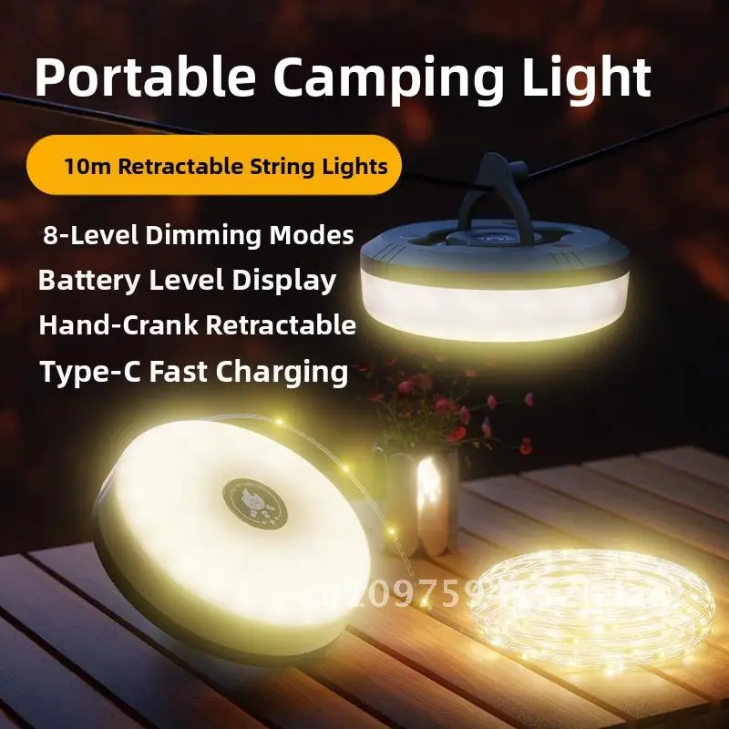 

Новый уличный фонарь для кемпинга с длительным сроком службы, палатка с навесом для кемпинга, подвесной светильник с магнитной присоской, лента для аварийной атмосферы меня