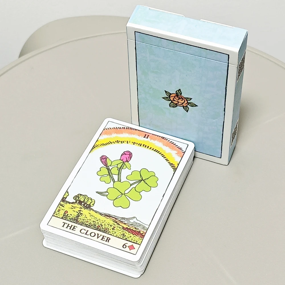 Pixie's Astounding Lenormand 9 * 6 cm criado com obras de arte do baralho de tarô Smith-Waite e “The Golden Vanity" 36 cartas