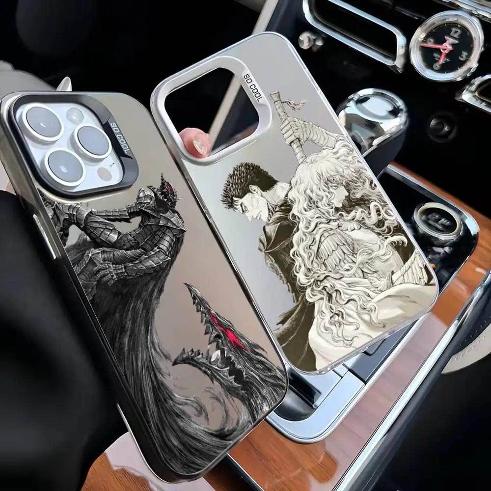 

Classic Japan Anime B-Berserk Phone Case For iPhone 16,15,14,13,12,11,Mini,Pro,MAX White Matte Shockproof Cover