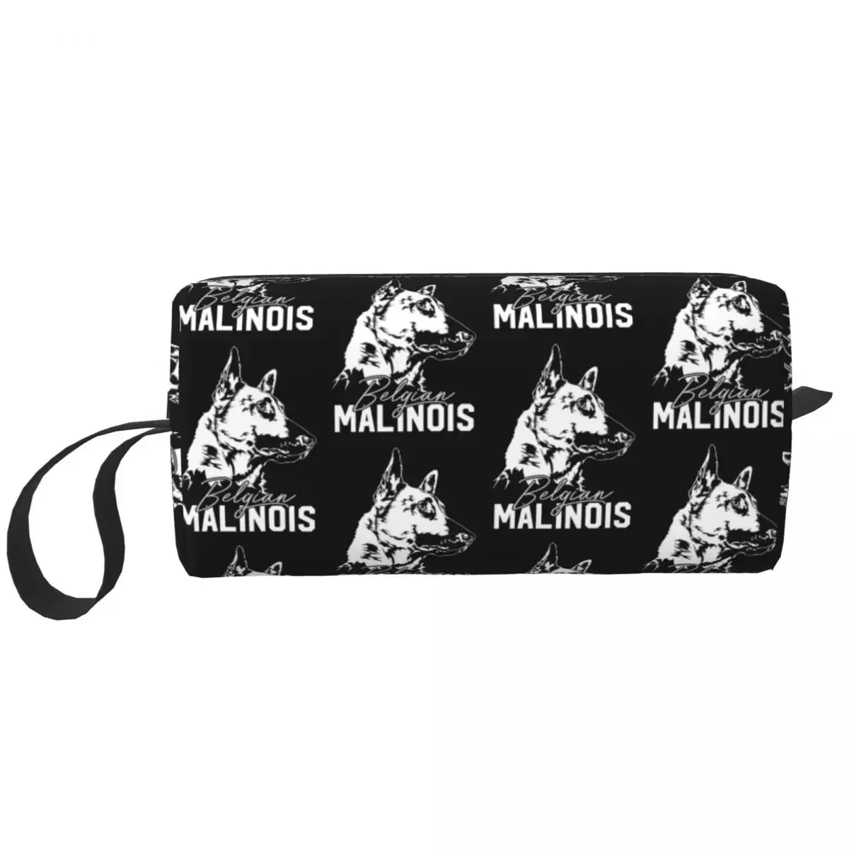 Cute Belgian Malinois Dog Travel Toiletry Bag Women Mechelaar Shepherd Dog Cosmetic Makeup Bag Beauty Storage Dopp Kit