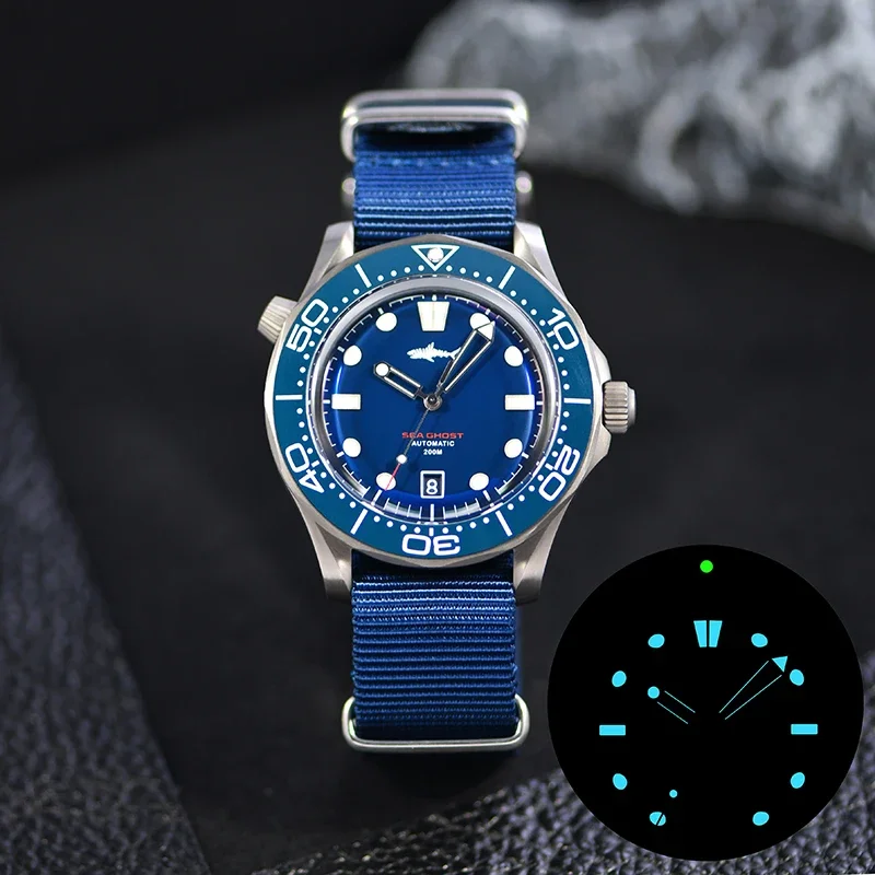 Heimdahl титановый мастер NTTD NH35 автоматические механические мужские часы C3 светящиеся 200 м часы для дайвинга мужские с сапфировым стеклом