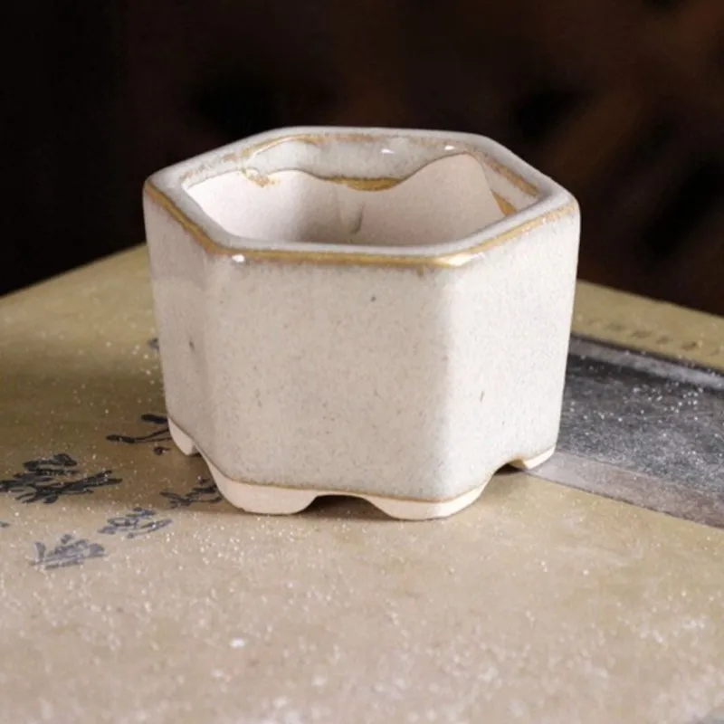 2026 Chinese Thumb Glazed Flower Pot Square Mini Succulent Colorful Flower Pot Home Decorative Flower Pot With Holdes LJ435