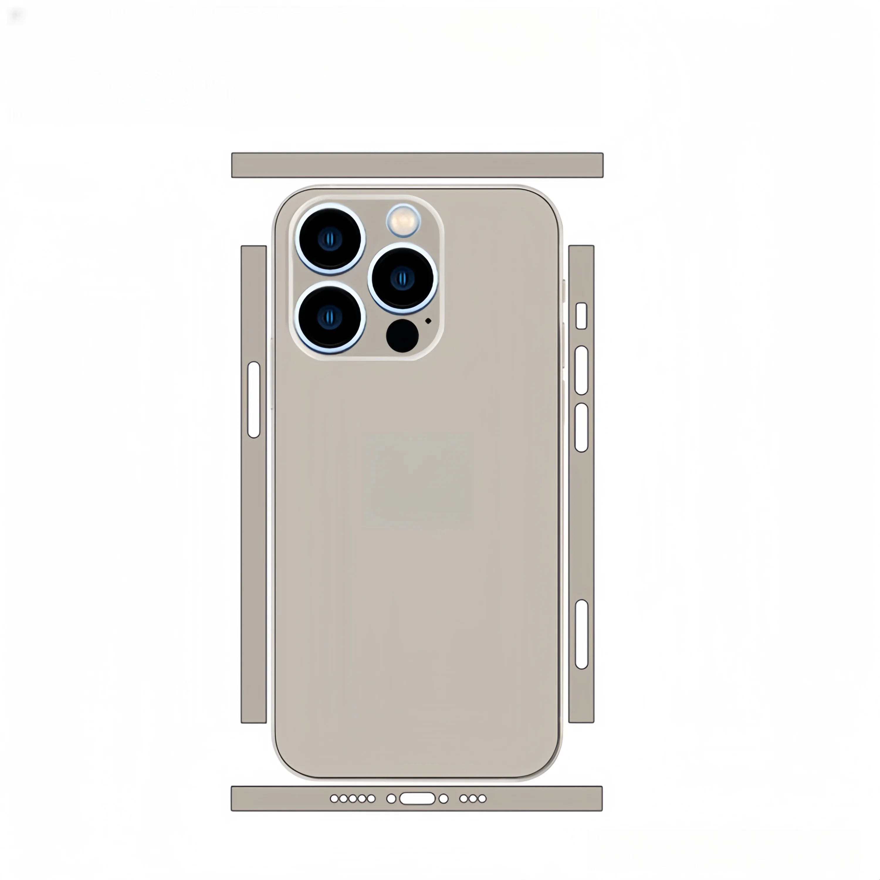 Pain Color Phone Stickers Film For iPhone 16 15 13 14 Pro Max 3M Back Skins Sticker For iPhone13 Mini Cover Body Film