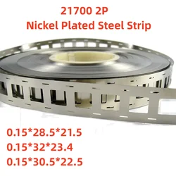 1 Roll10M 2P Nickel Plated Steel Strip For 21700 Lithium Battery Pack Welding Tape Nickel Belt Nickel Strip 2P 0.15*32*23.4mm