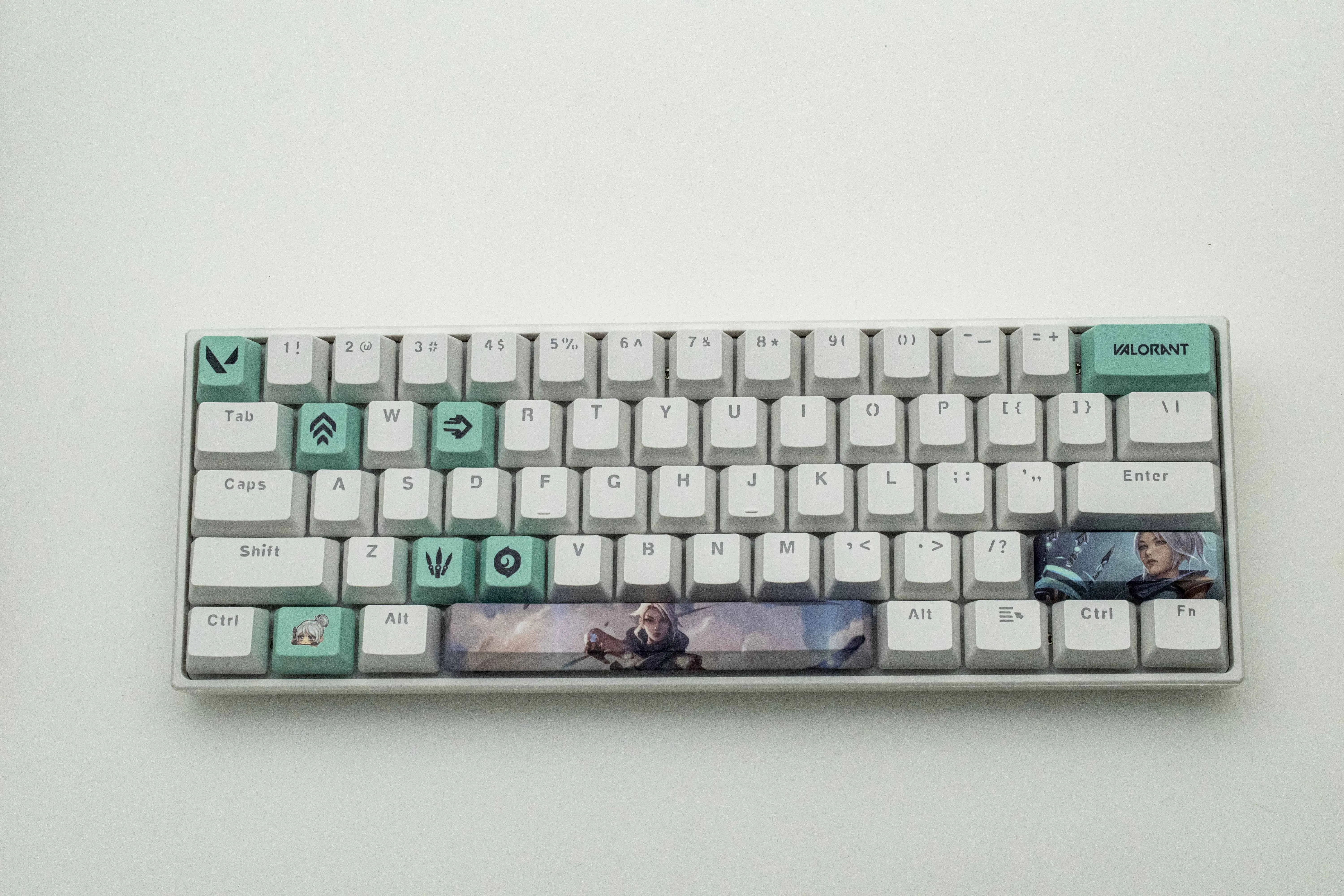 Perfil do oem 10 chaves pbt dye sub keycaps jogo jett valorant