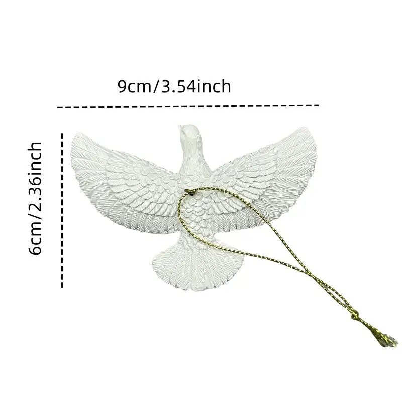 1 قطعة حمائم الصداقة الراتنج عيد الميلاد زخرفة الحمائم شجرة عيد الميلاد زخرفة أفضل هدية #6