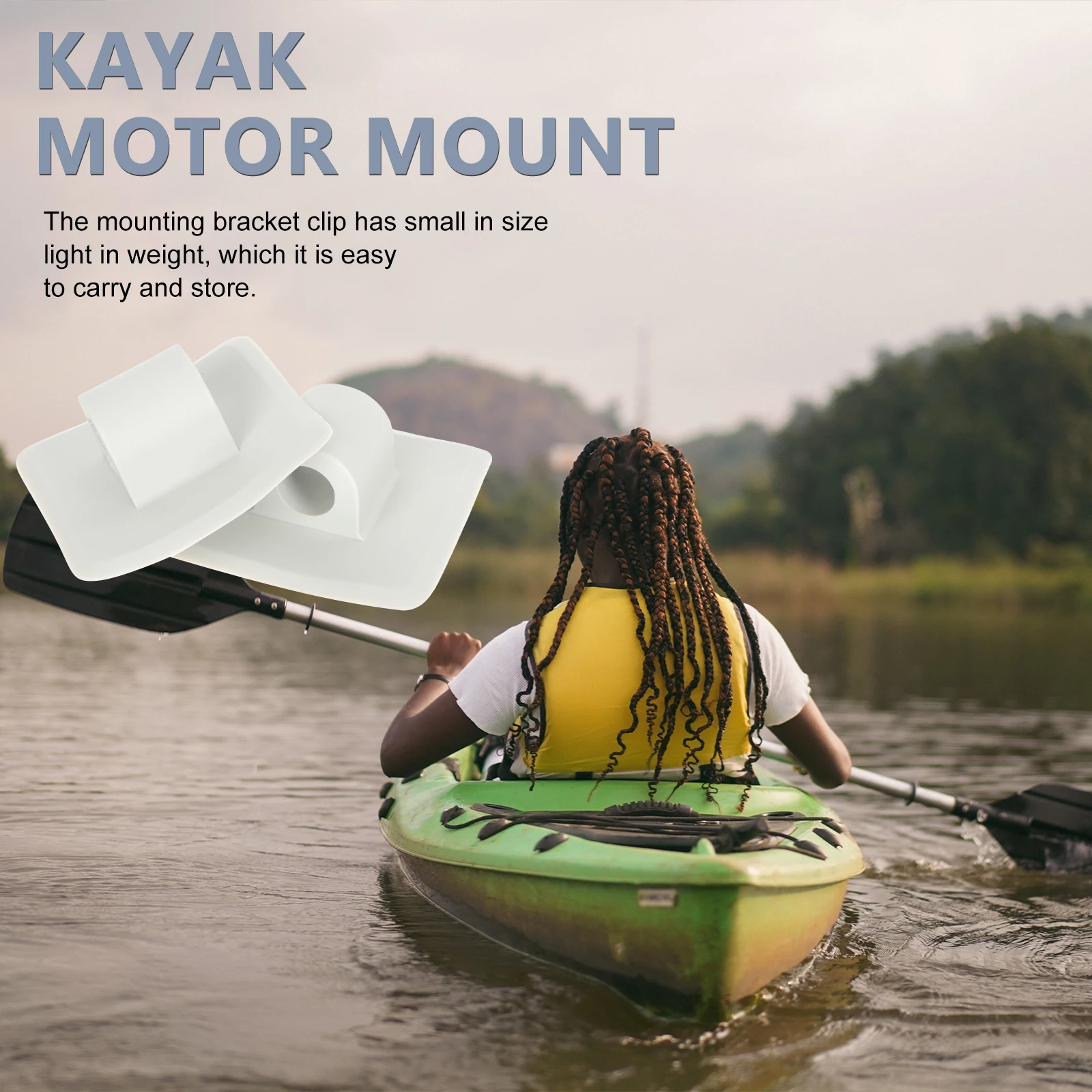 

2 Pcs Kayak Buckle Supply Motor Fixing Bracket Inflatable Boat Grey Plastic Engine for