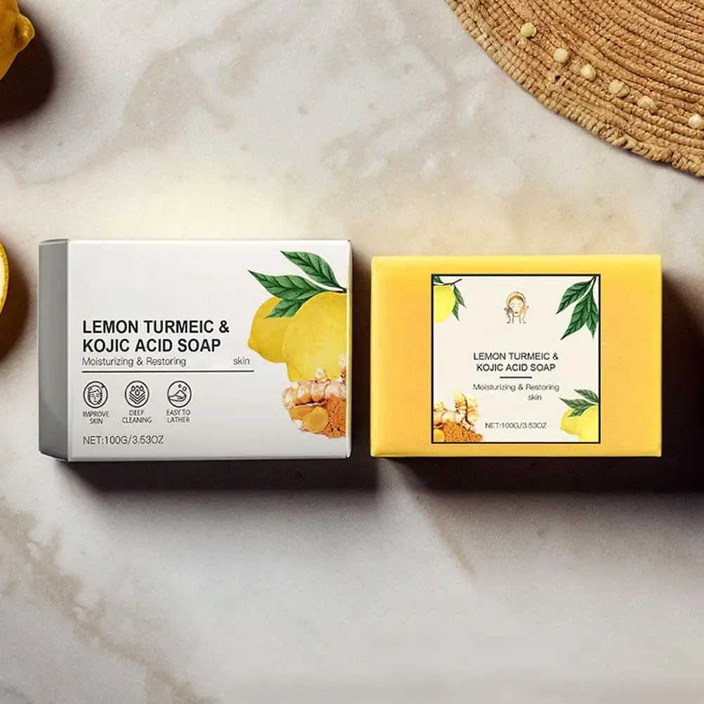 

Мыло с лимонной куркумой и куркуминной кислотой, нежное, чистое, увлажняющее, сияющее, блестящее, квадратное очищающее мыло