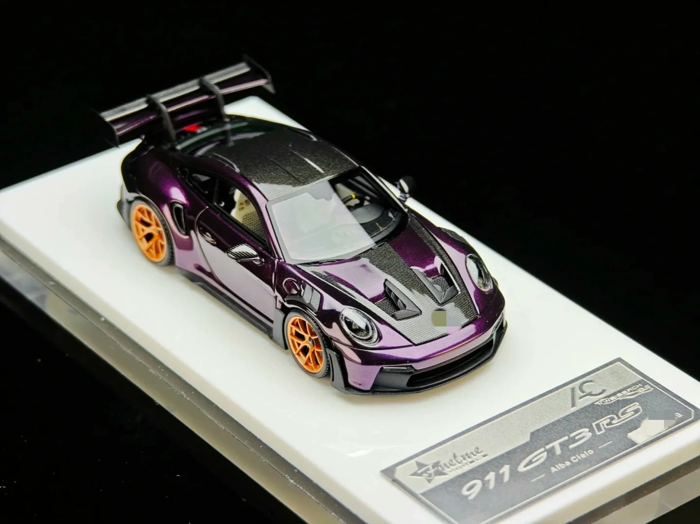 

Fuelme 1:64 911 gt3rs 922, фиолетовое золото, ограниченная серия, имитация смолы, украшение автомобиля, подарок для детей