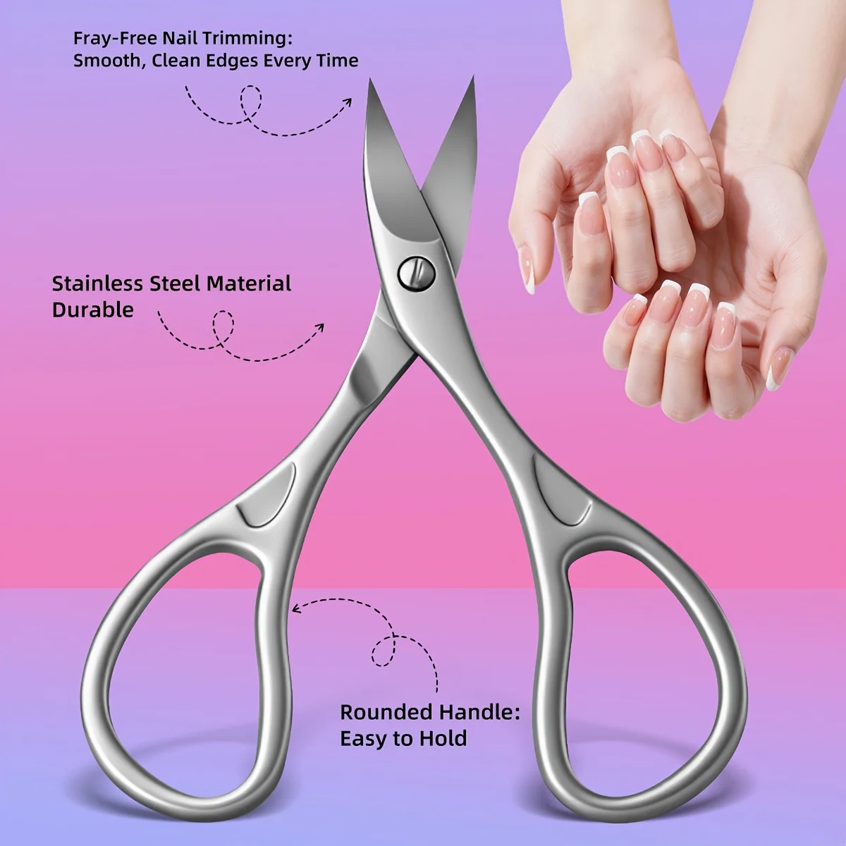 Multifunktionale Augenbrauenschere aus Edelstahl, ein Unisex-Gesichtshaartrimmer, der als präziser Nagelknipser konzipiert ist.