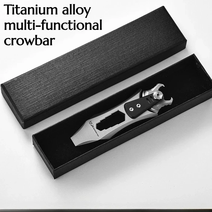 

Titanium Alloy High-quality Straight Flat Head Crowbar Multi-functional Mini Universal Wrench Creative Bottle Opener EDC Tool