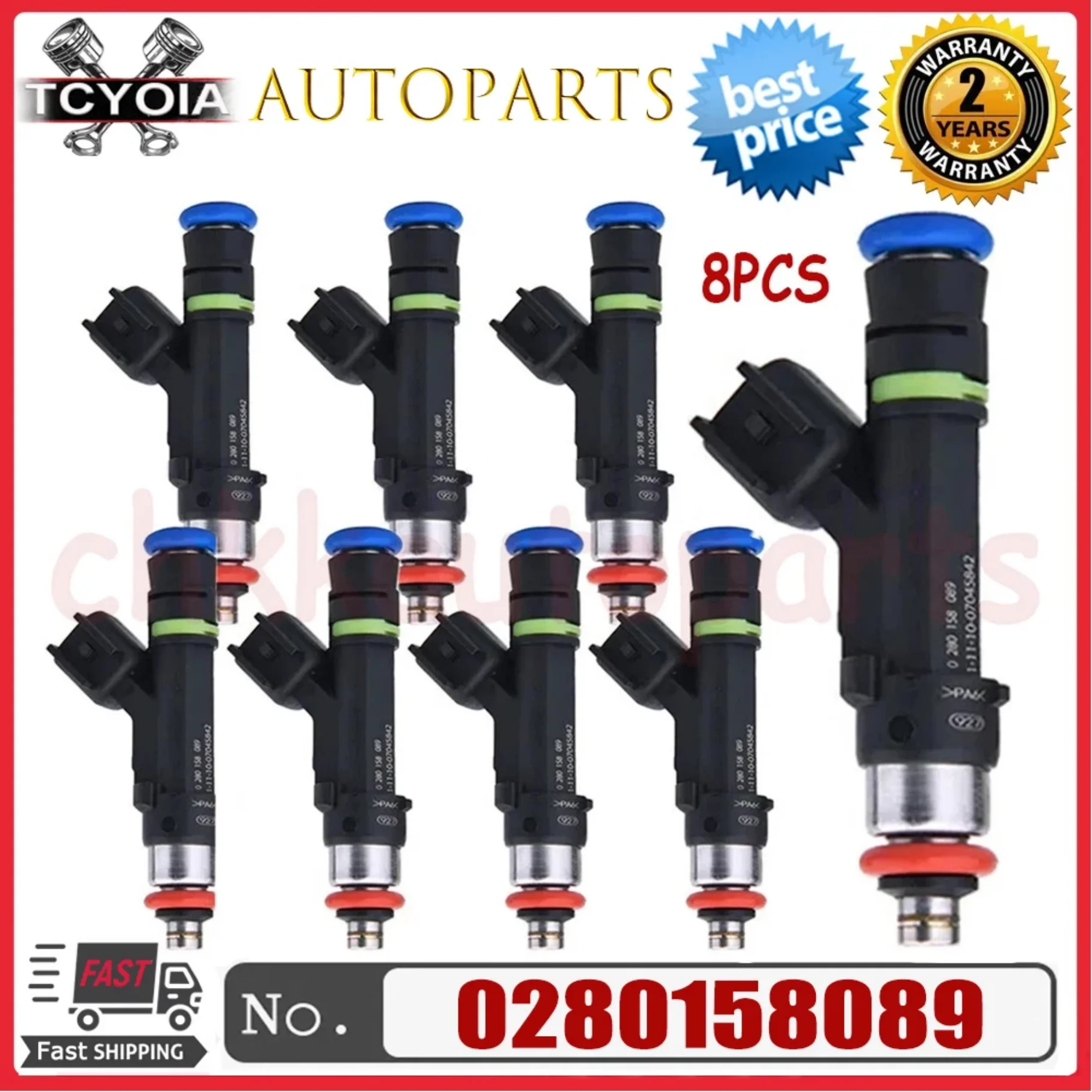 

New 8pcs/lot Fuel Injectors 0280158089 For Ford Crown Victoria Lincoln Mercury 2006-2011 V8 4.6L