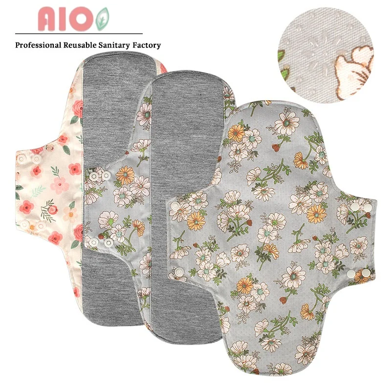 AIO Women's sanitary pads Non-Slip Pad Menstrual Sanitary Pad Washable&eco-friendly Panty Top Sheet Period Soft Cotton Liner