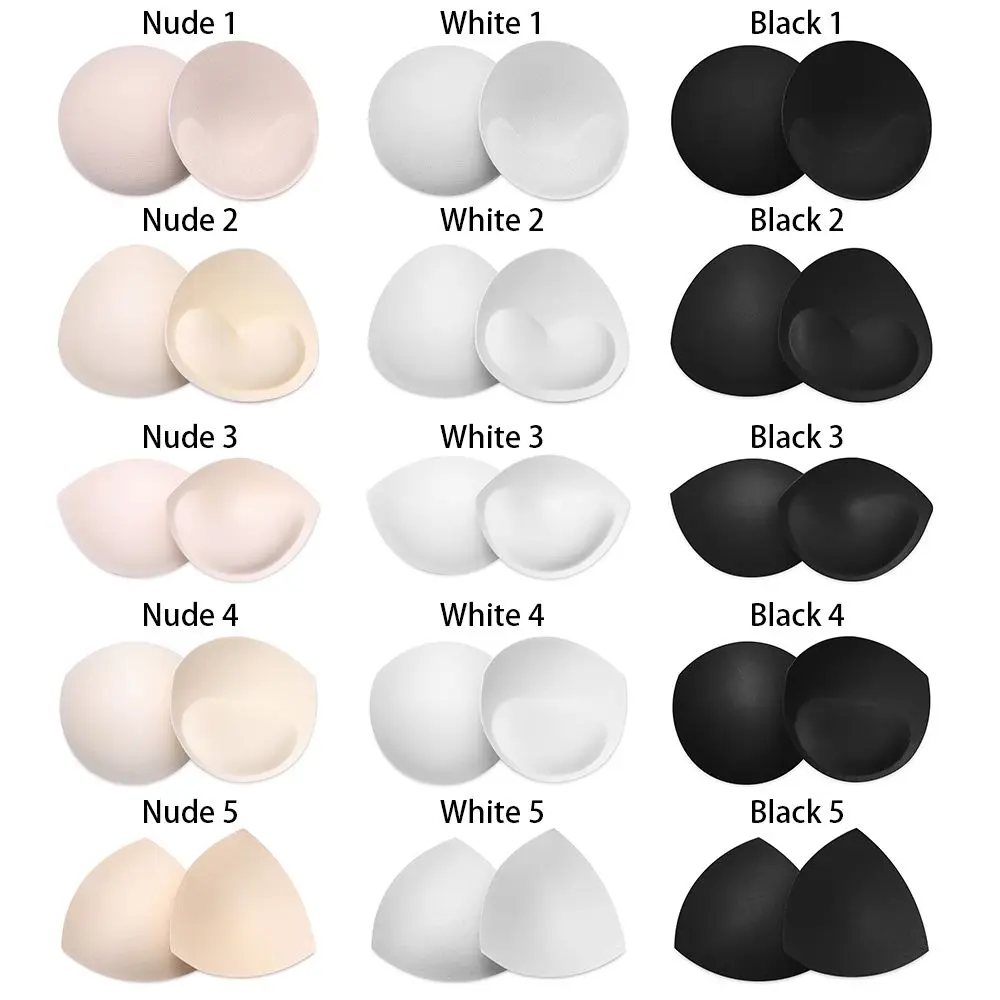 1Pair Removeable Bikini Intimates Accessories Sponge Foam Push Up Cups Insert Pad Bra Pads Breast Bras Chest Cup