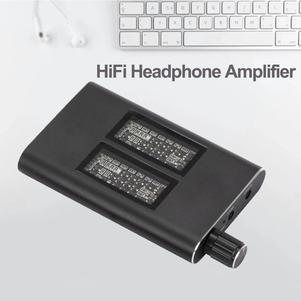 Class A 16-150Ω HiFi Headphone Earphone Amplifier 3.5mm Jack Aux Portable Adjustable 2 Stage Gain Switch Enhance Function