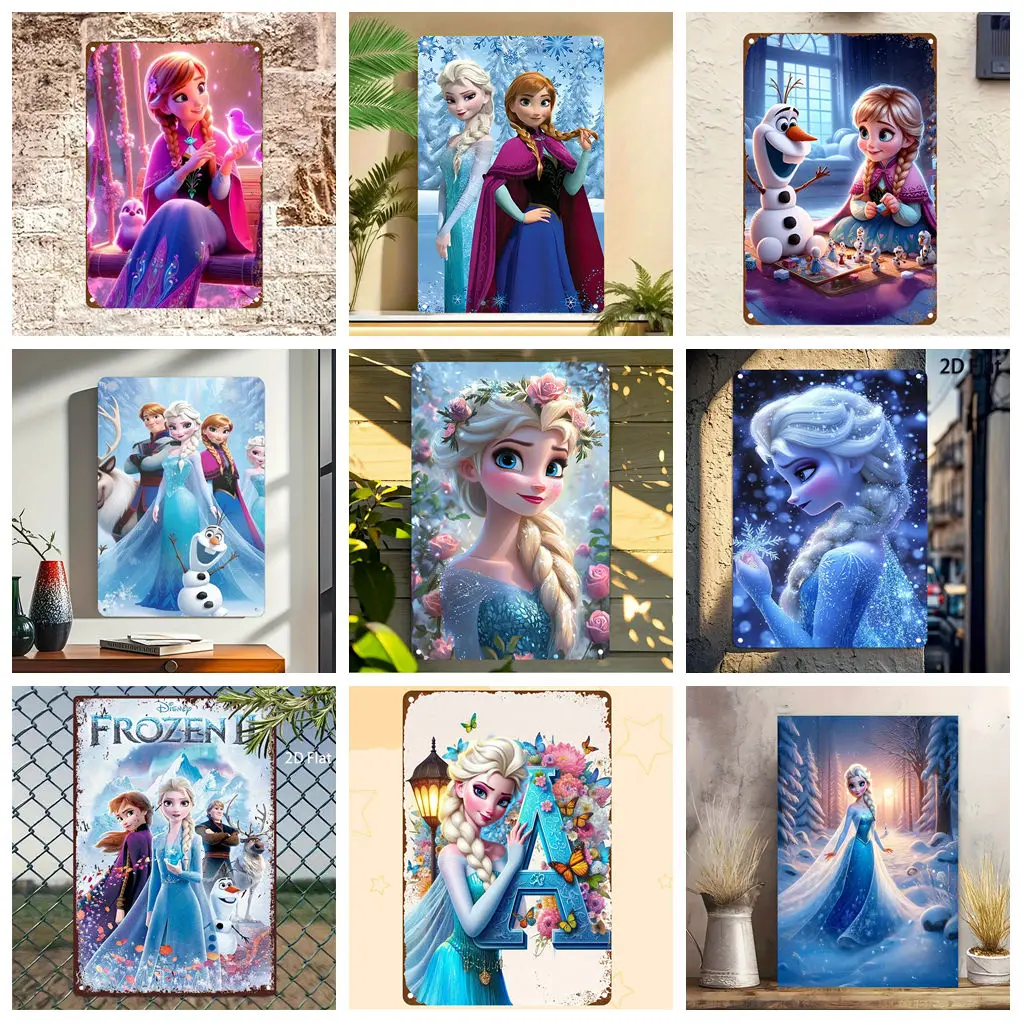 

Miniso Frozen Warm Scene Poster Rusty Metal Plaque Retro Decorative Plate Bar Man Cave Garage Club Metal Sign Wall Decoration