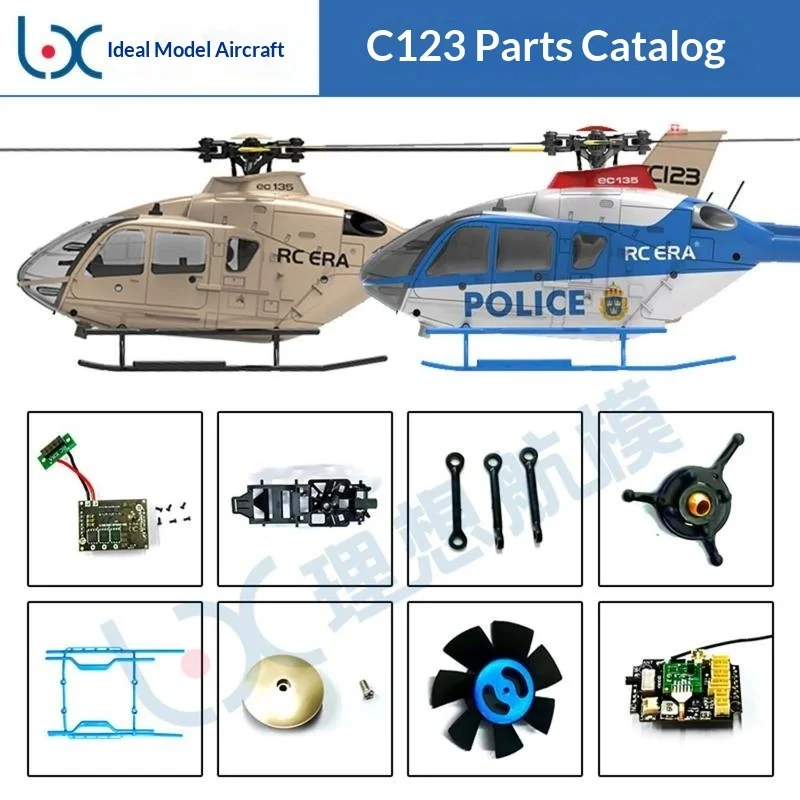 RC ERA Remote Control Helicopter Spare Parts C123 H145 Ec135 Simulation Helicopter Replacement Accessories For Hobby Enthusiasts