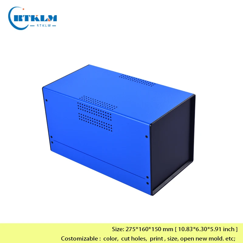 

Iron Industrial Enclosure Black Junction Box Metal Boxes For Electronic DIY Iron Project Housing Instrument Case 275*160*150mm