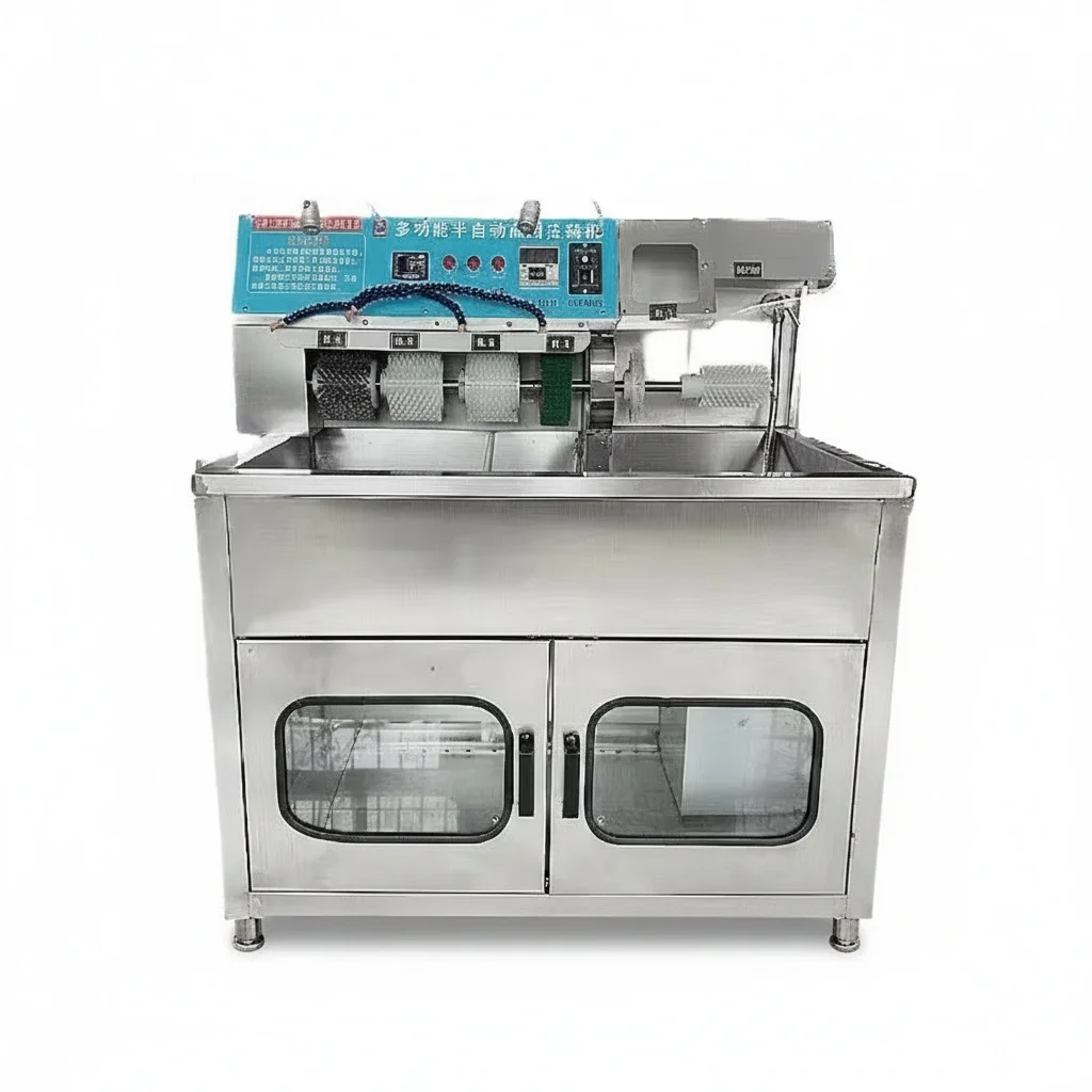 Stainless Steel Fully Shoe Washing Equipment With Cabinet Door Commercial Sneakers Shoe Cleaning Washing Machine