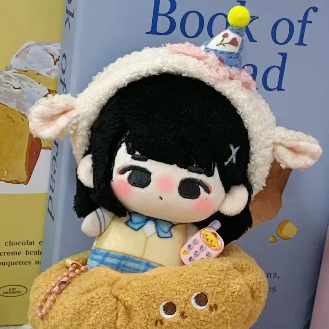 

Stuffed 10cm Anime Kim Minji Cotton Doll Cute Minmin Printed Body Cartoon COS Dress-up Plush Doll Pendant Fans Collectible Gift