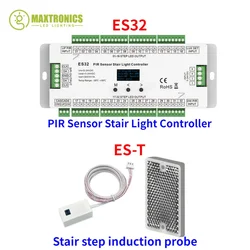 ES32 PIR sensore a infrarossi per il corpo umano Controller per luce per scale 32CH e IR sonda a induzione per gradini per scale 5VDC per striscia LED a bassa tensione