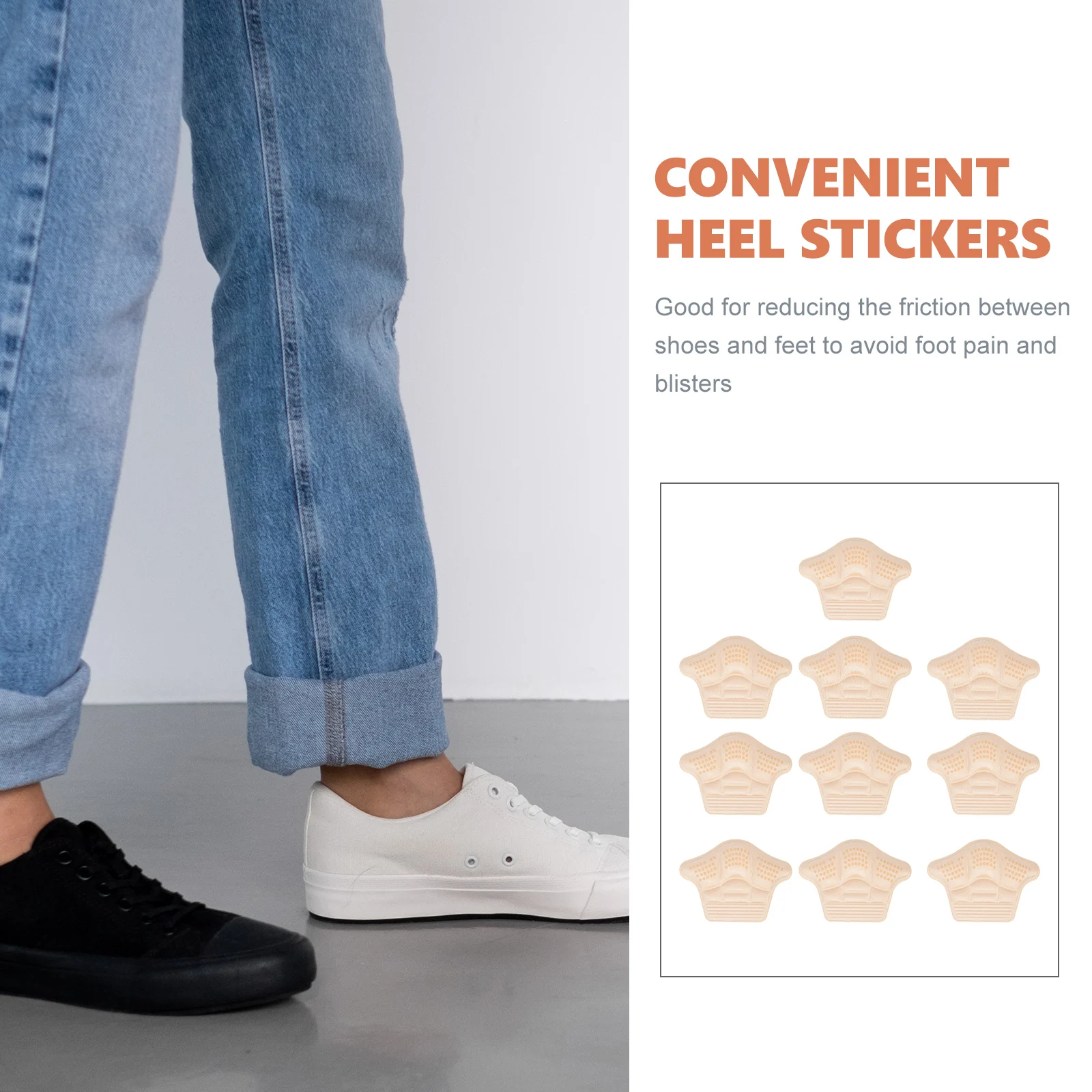

5 Pairs Heel Stickers Heels Anti-abrasive Outdoor Silica Gel Cushions Women Shoes Grip Liner Miss