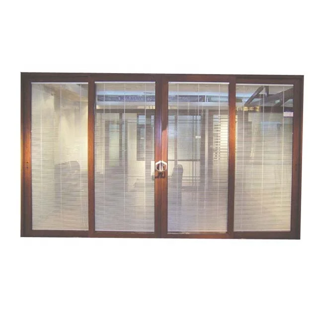 Double Interior Magnetic Glass Aluminum Hanging Rail Chinese Factory Soft Closing Sliding Closet Doors Used Sliding Glass Doors